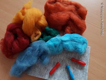Filzen Filzwerkstatt mit Schafwolle