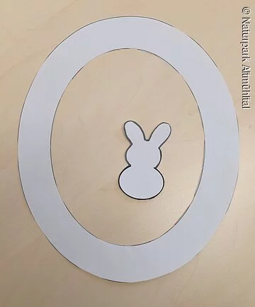 Osterbasteln - Osterhase Schablone