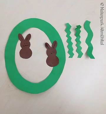 Osterbasteln - Osterhase ausgeschnitten