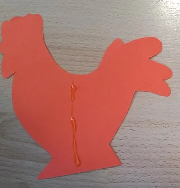 Huhn kleben 1 - Osterbasteln
